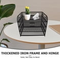 thumbnail image 2 of LEXSOMEO 4-Tier Metal Paper Letter Tray Organizer with Handles, Desktop File Sorter, Book Rack, Folder Holder, Magazine Storage, Black, 2 of 5