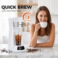 thumbnail image 3 of Kuhitley Single Serve Coffee Maker for Grounds,14oz Hot & Iced Coffee Brewer with 420ml Water Cup,700W Compact Machine with Reusable Mesh Filter,One Cup Coffee Maker for Home Countertop, 3 of 10