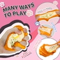 thumbnail image 5 of Taba Squishy Toast Bread, Realistic Silicone Food Squishy Toy, Soft Sticky Stress Relief Fidget, Handmade Sensory Squeeze Toy for Kids and Adults, 5 of 5