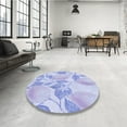 thumbnail image 4 of Ahgly Company Machine Washable Indoor Rectangle Transitional Sky Blue Area Rugs, 3' x 5', 4 of 7