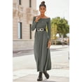 thumbnail image 2 of LASCANA Women's Ruched Maxi Dress Ruching, 2 of 5