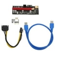 thumbnail image 3 of Carte Graphique Minière PCIe Riser, PCIe 1X à 16X Carte Riser PCB 6 Broches Interface Multi Couche Fil Blindé pour Gagner 10 pour Gagner 8 pour Win7 Bleu, 3 of 8