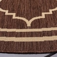 thumbnail image 4 of Safavieh Courtyard Amy Geometric Indoor/Outdoor Area Rug, Chocolate/Cream, 6'7" x 6'7" Round, 4 of 9