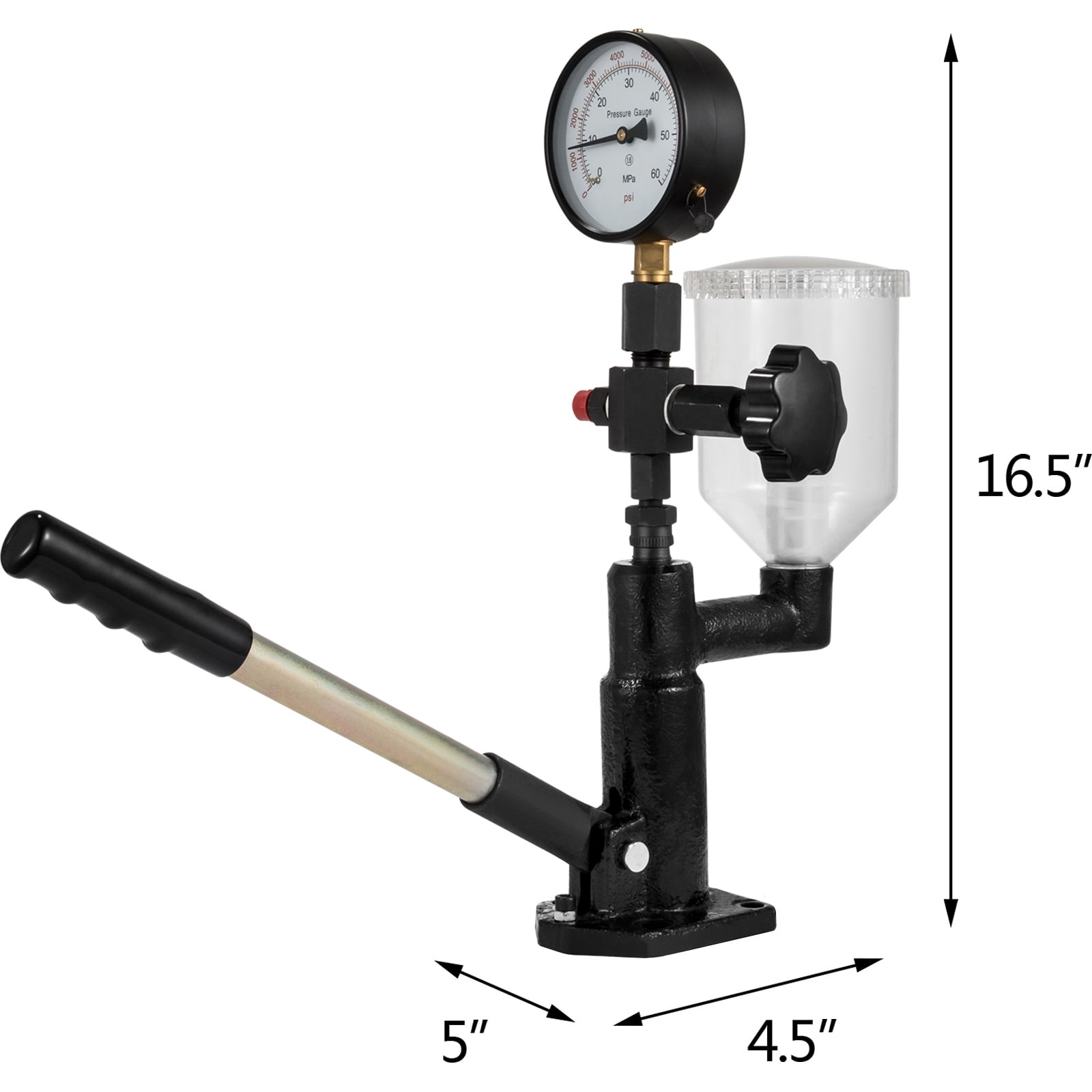 G Dual Scale BAR PSI Gauge Diesel Injector Nozzle Tester Pop Pressure Tester 