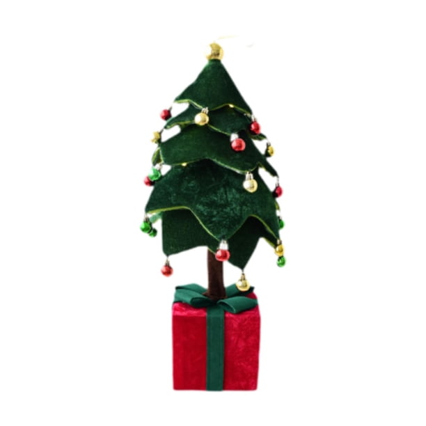 Árbol de Navidad artificial, centro de mesa, mantel, regalo navideño, mesa de Navidad Altura 60 cm