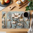 thumbnail image 2 of Tableware Placemats Set of 6, Cotton Non-Slip Place Mats Washable Table Mats for Kitchen Dining Table Decorations Indoor/Outdoor, 2 of 9