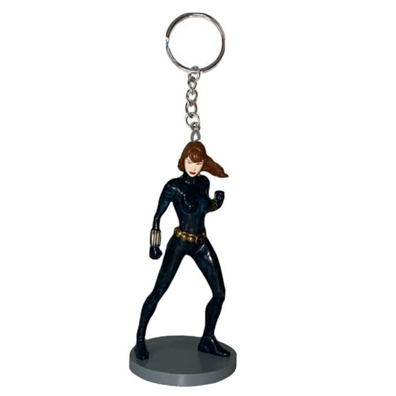 Black Widow Key Ring Keychain Ornament Figurine Figure PVC Marvel Disney Charm