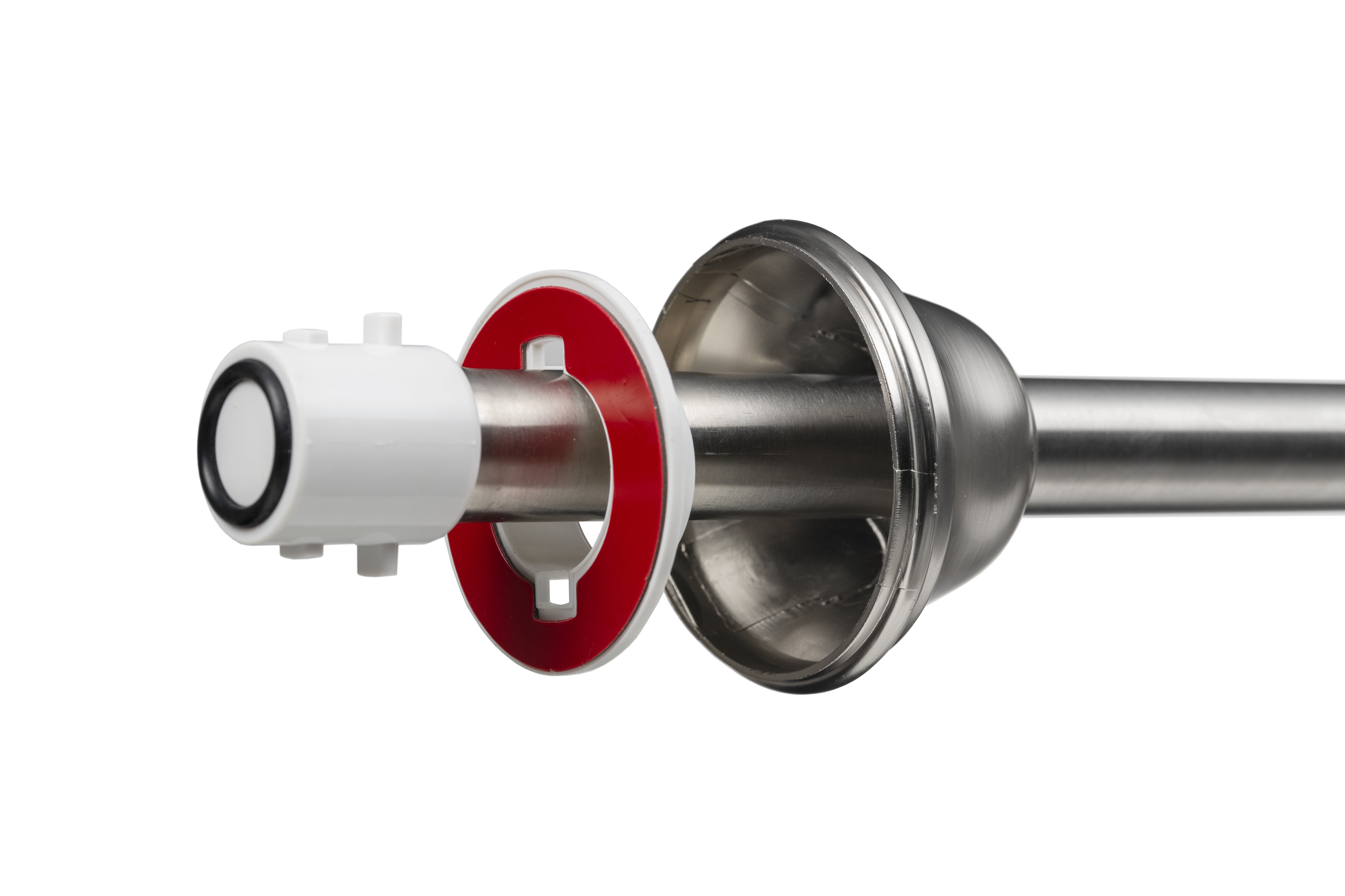 Croydex Stick n Lock Tension Shower Curtain Rod, Extends 40-72in in Brushed Nickel