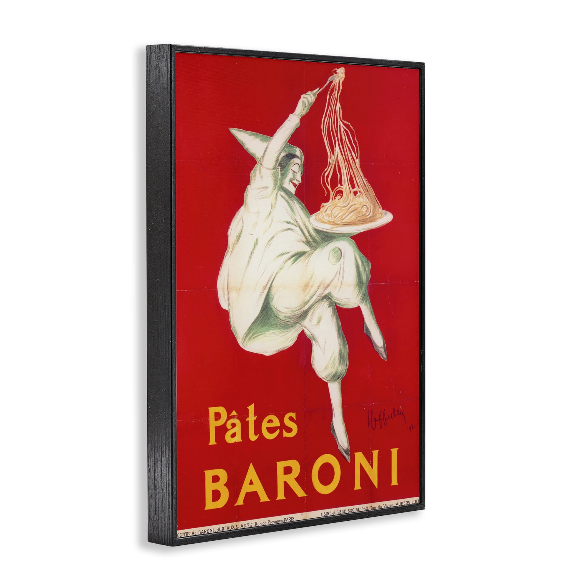 Stupell Industries Pates Baroni Advertisement Black Framed Giclee Art, design by Vintage Hustle
