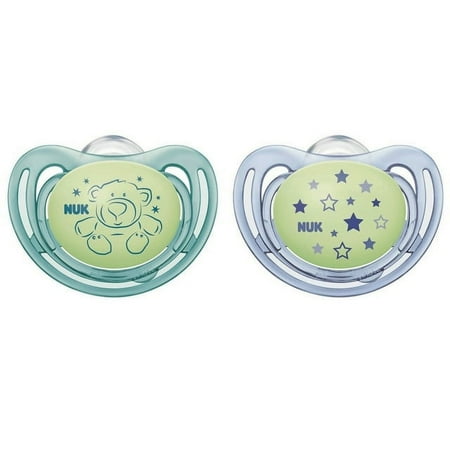 UPC: 0885131695451 | NUK Airflow Glow-in-the-Dark Pacifiers 6-18 Months 2-Pack
