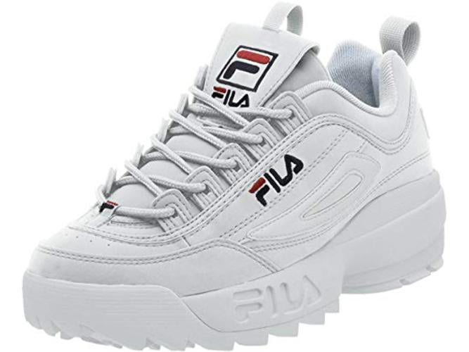 Fila Women's Disruptor Ii 3D Embroider White / Navy Red Ankle-High ...