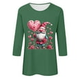 thumbnail image 4 of Tbopshirt Valentine's Day T-Shirts for Women Plus Size,Valentines Day 2025 Ladies Plus Size Crop Tops 3/4 Sleeve Cute Printed Graphic Tee Pullover Shirts,S-XXL, 4 of 4