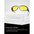 thumbnail image 4 of TINHAO Night Driving Wrap Around Glasses Fit Over Glasses for Men Women Anti Glare HD Night Vision Glasses, 4 of 7