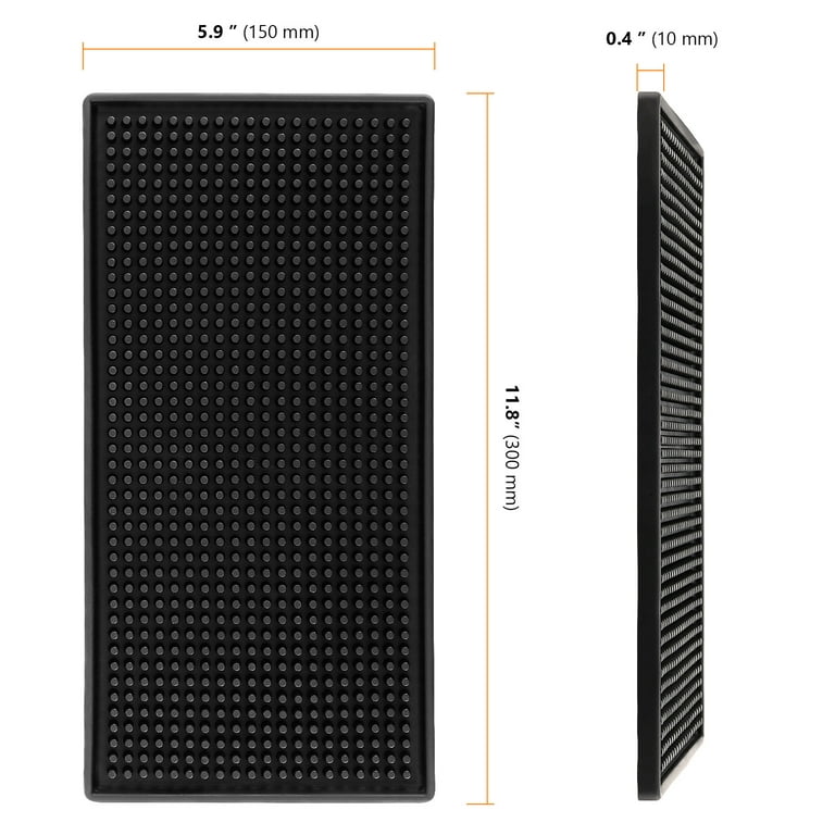HOZEON 2 Pack 12 x 6 Inches Rubber Bar Service Mat, Non Slip Rubber Ba –  Advanced Mixology
