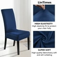 thumbnail image 3 of LingStar Velvet Chair Covers for Dining Room, Soft Stretch Dining Chair Slipcovers Removable Chair Protectors Covers, Set of 2, Grey, 3 of 9
