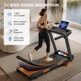 thumbnail image 4 of UMAY 16% Incline Folding Treadmill, 400 lbs Capacity, 3.0 HP Quiet Motor, 0.6-7.0 MPH, 3 LED Displays for Home, 4 of 7