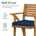 thumbnail image 5 of Best Choice Products Set of 2 Outdoor Acacia Wood Bar Stools Bar Chairs w/ Weather-Resistant Cushions - Navy, 5 of 7