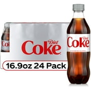 Diet Coke Diet Cola Soda Pop, 16.9 fl oz Bottles, 24 Pack