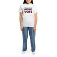 thumbnail image 4 of CafePress - Your Voice Matters Women's Light Pajamas - Women's Short Sleeve Print T-Shirt and Pants Light Cotton Pajama Set, 4 of 7
