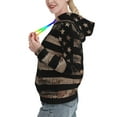 thumbnail image 2 of Daiia American Flag with Desert Camouflage Pattern Women's Fashion Hoodies & Sweatshirts with Kangaroo Pocket Hooded Sweatshirt with Eye-catching Drawstrings-Large, 2 of 7