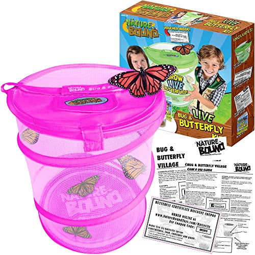 Nature Bound Toys Butterfly Habitat & Terrarium 26 Tall with Large Zipper 