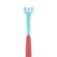 thumbnail image 2 of Cepillo de dientes para mascotas de tres lados, cepillo suave para perros, herramienta para tartar de mal aliento (azul), 2 of 5