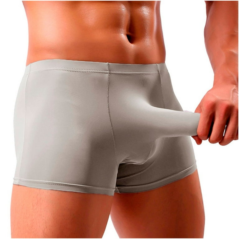 IROINNID Men's Boxer Underpants Breathable Stretch Pouch Solid Color Comfy  Underwear