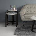 thumbnail image 4 of Contemporary Faux Marble & Solid Wood Accent Table in Grey, 4 of 7