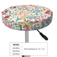 thumbnail image 4 of Xecao's Trendy Floral Design Print Stool Covers offer stylish, washable protection for PU round bar stools, perfect for home or commercial use., 4 of 7