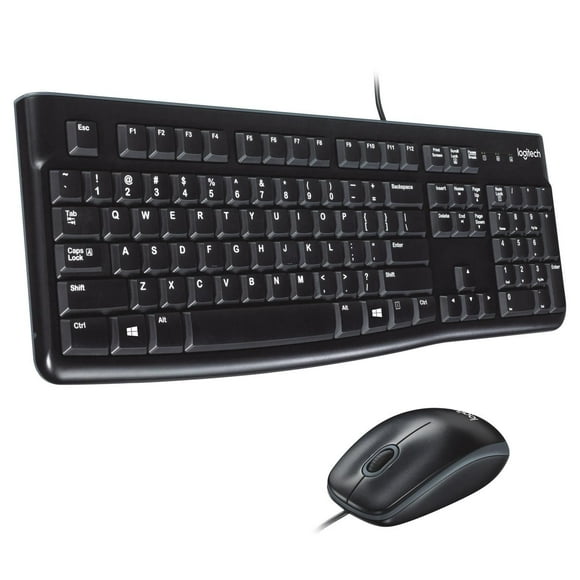 Clavier et souris pour ordinateur MK120 de Logitech Un ensemble résistant qui associe confort, style et simplicité.