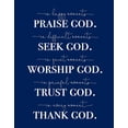 thumbnail image 2 of K&L Design Co: Religious Wall Art Decor - 11x14" Unframed Typography - God (Navy), 2 of 5