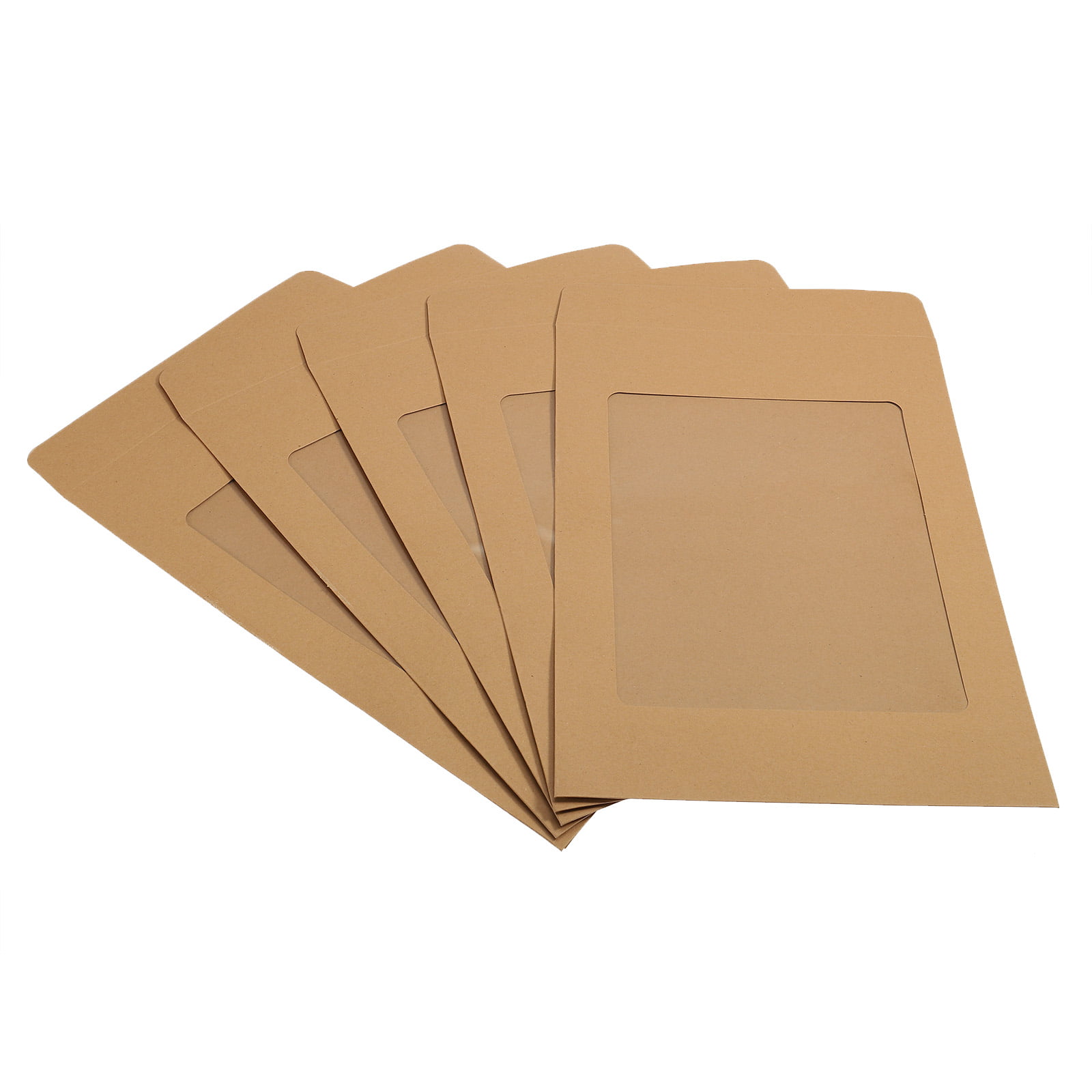 Uxcell A4 Clear Single Sided Mailing Photos Full Face Window Envelopes ...