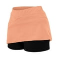 thumbnail image 5 of HXWCHs Women's Casual Athletic Tennis Skort with Pocket Active Yoga Sport Skirt Shorts Orange XXXXXL, 5 of 6