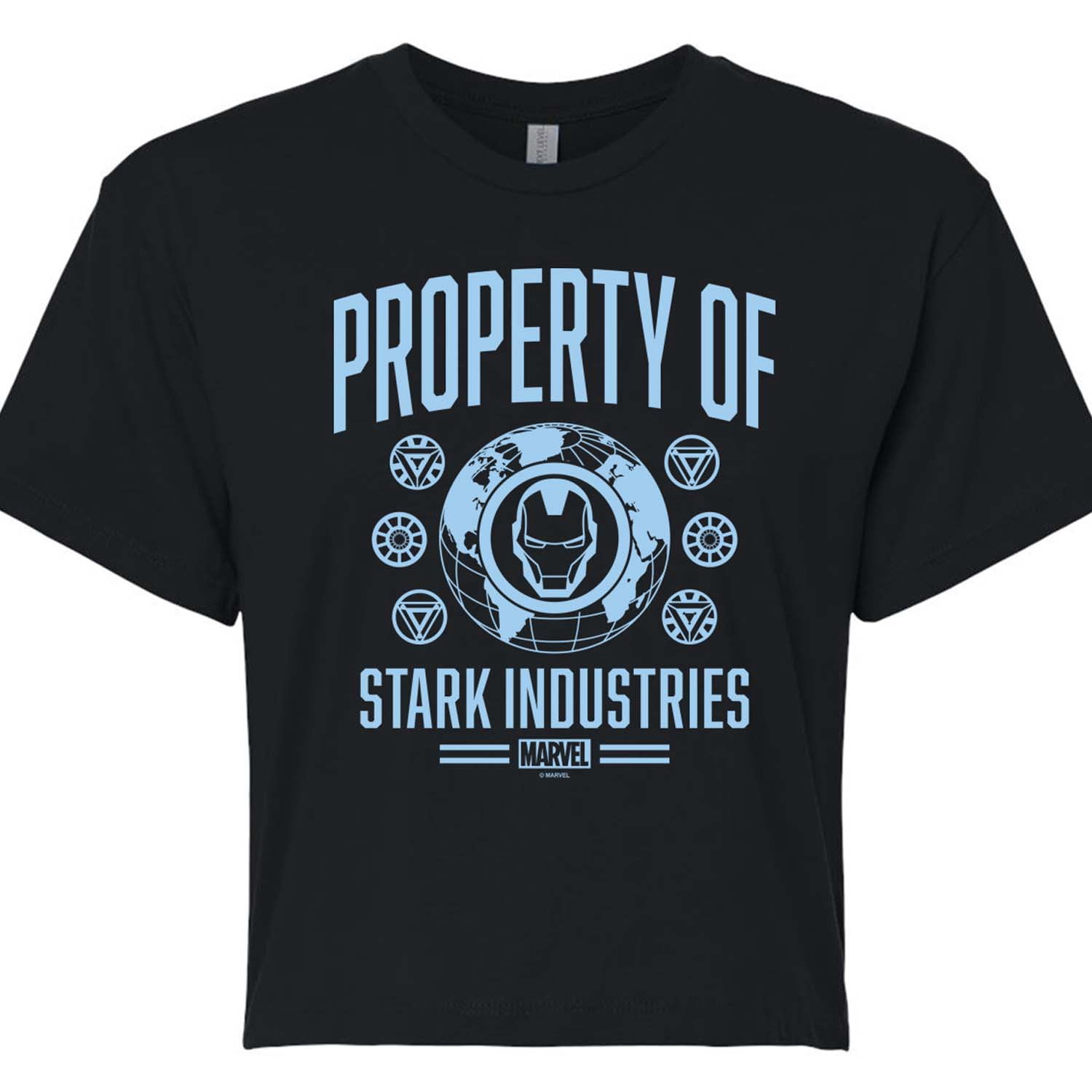 Marvel Iron Man - Property Of Stark Industries - Juniors Cropped Graphic T-Shirt