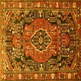 thumbnail image 1 of Ahgly Company Machine Washable Indoor Square Persian Yellow Traditional Area Rugs, 4' Square, 1 of 4