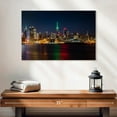 thumbnail image 2 of Elephant Stock Nyc Usa Skyline Wall Art - Horizontal Canvas Wall Art - Living Room Wall Decor - City Canvas - Orange And Blue Decor - 24" x 16", 2 of 8