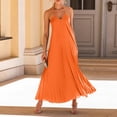 thumbnail image 4 of LOVZFMLL Robes Robe Plissée pour Femmes pour Vacances à la Plage Longue Robe, 4 of 9