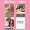 thumbnail image 4 of Mini Printer Hand-Held Portable Pocket Student Wrong Question Photo Printing EquipmentPink (with silicone rope), 4 of 5