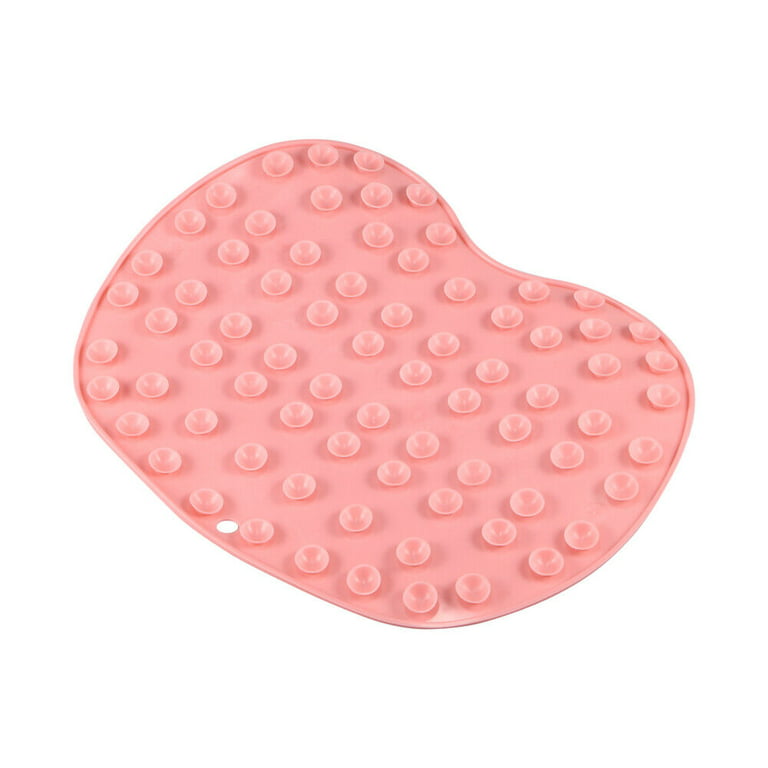 Bathsafe Extra Large Non Slip Shower Mat with Foot Scrubber Brush,Strong  Suction Cups Foot Massager Cleaner Bath Mat with Drain Holes Soft TPE  Machine