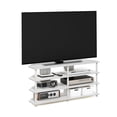 thumbnail image 4 of Furinno Econ Easy Assembly 4-Tier Corner TV Stand for TV up to 55-Inch, White/White, 4 of 6
