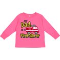 thumbnail image 3 of Inktastic My Dad is a Firefighter with Fire Truck Boys or Girls Long Sleeve Toddler T-Shirt, 3 of 5