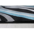 thumbnail image 5 of Arzezum Design Rectangular Area Rug for Living Room,1125 Abstract Black/Blue 7x10 Modern Rugs, Easy to clean, Pet Friendly Indoor carpet for living room, 5 of 6