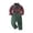 Red, variant on hotojiny Toddler Boys 3 Piece Plaid Outfit Long Sleeve Button down Shirt Adjustable Suspender Pants with Bow Tie Set Kids Christmas(Red,12-24 Months)