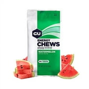 GU Energy Chews, Watermelon Energy Gummies with Electrolytes, 12 Bags (24 Servings Total)
