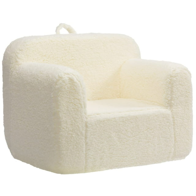 Silla acolchada de espuma para niños ALIMORDEN, color crema ultrasuave