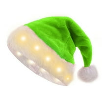 Clearance Short Plush Funny Christmas Hats Santa Hats For Men Extra Large Colorful Santa Claus Hat Holiday Party Decoration Hat