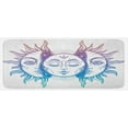 thumbnail image 1 of Moon Kitchen Mat, Psychedelic Representation Heavenly Bodies Faces Eastern Oriental Inspired Image, Plush Decorative Kitchen Mat with Non Slip Backing, 47" X 19", Lilac Blue White, by Ambesonne, 1 of 1