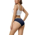 thumbnail image 3 of NOMADIC NOOK Women's Cotton Underwear Low Waist Breathable Stretch Hipster Briefs 2 Packs, 3 of 4