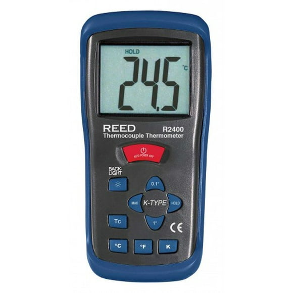 REED R2400 Thermomètre à Thermocouple Type K -58 à 2000°F (-50 à 1300°C) et 223 à 2000 Kelvin