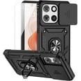 thumbnail image 1 of HCTian for Moto G Stylus 2025 Case, with Camera Lens Cover HD Screen Protector, Military-Grade Drop Tested Magnetic Ring Holder Kickstand Protective Phone Case for Motorola Moto G Stylus 2025, 1 of 9